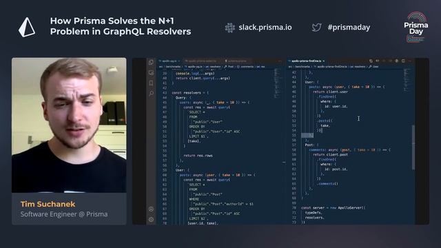 How Prisma Solves the N+1 Problem in GraphQL Resolvers - Tim Suchanek @ Prisma Day 2020 смотреть онлайн