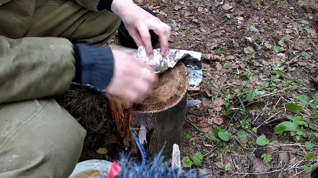 Походная кухня. Картошка на углях в фольге. смотреть онлайн