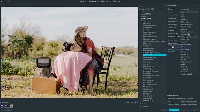 Superfilter GMIC in Gimp 2.10.10 – 145 neue CLUTS смотреть онлайн