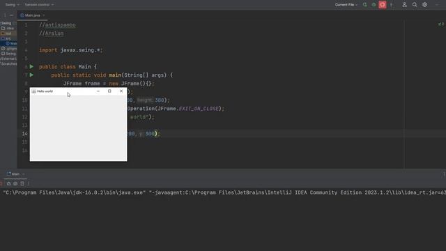 Java Swing HelloWorld | Уроки по Java Swing HelloWorld смотреть онлайн
