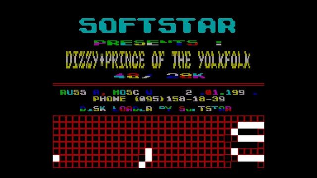 Dizzy 6 Crack Intro - Softstar [#zx spectrum demo site zxaaa.net] смотреть онлайн