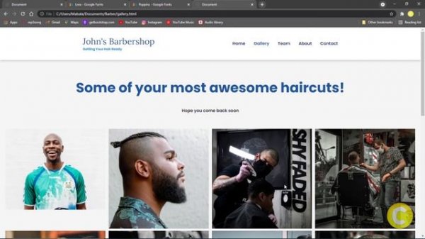 Barbershop Website - HTML, CSS & JavaScript