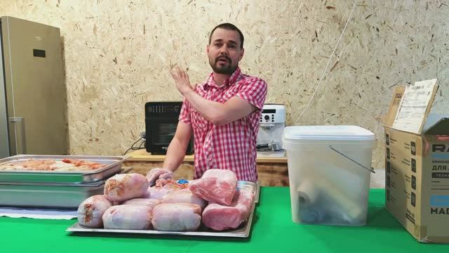 Вяление, Буженина, Сувид, Дегидратор, Аэрогриль, Термокамера Golden-Smoker 90 / Готовим много мяса