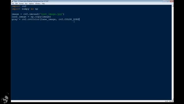 2-Find Lanes for Self-Driving Cars || OpenCV Python Tutorial 1 Convert IMAGE RGB To Grayscale смотреть онлайн