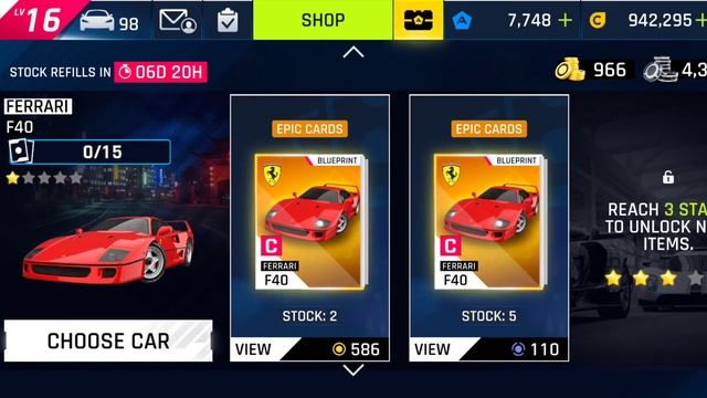 Asphalt 9 Legends | Car 98 | Unlocking the Beautiful Ferrari F40 ? from the Clash Store смотреть онлайн