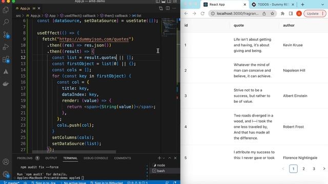 How to Create Dynamic Table using React JS and Ant Design | Extract Columns from API Response Data смотреть онлайн