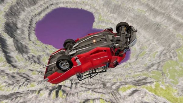 Car vs Leap of Death Moon Gravity BeamNG.drive #607