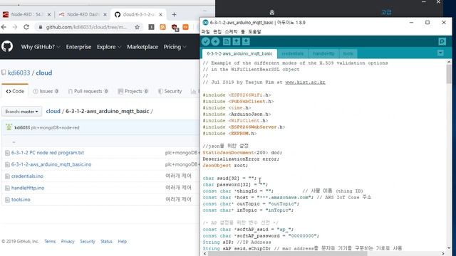 WiFi+PLC+mongoDB+Node-RED+UI AWS에서 DB로 PLC 동시 출력제어[두원공과대학교 AI융합과 김동일교수] 6.3.1.2 смотреть онлайн