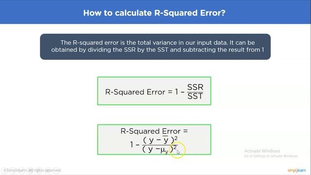 R Squared Error | R Squared Explained | Probability And Statistics Tutorial | Simplilearn смотреть онлайн