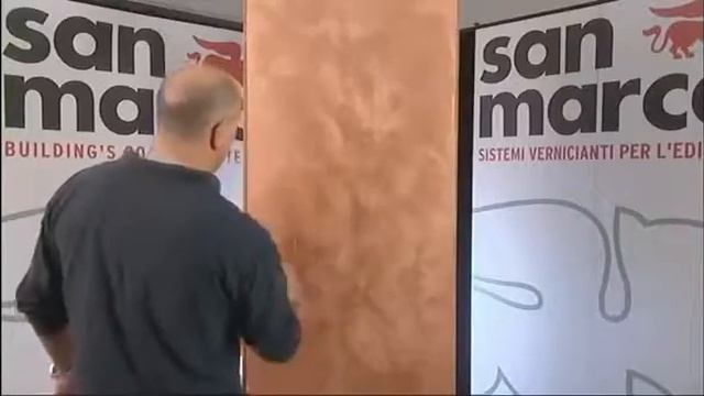 Декоративная краска San Marco Маркополо- пример нанесения смотреть онлайн