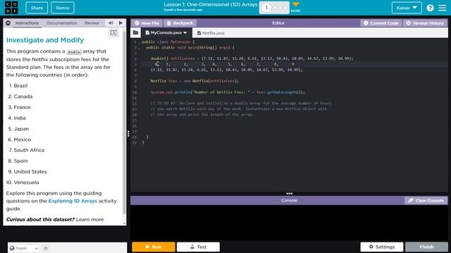 Code.org Lesson 1.1 One-Dimensional (1D) Arrays | Tutorial and Answers | Unit 3 Computer Science A смотреть онлайн