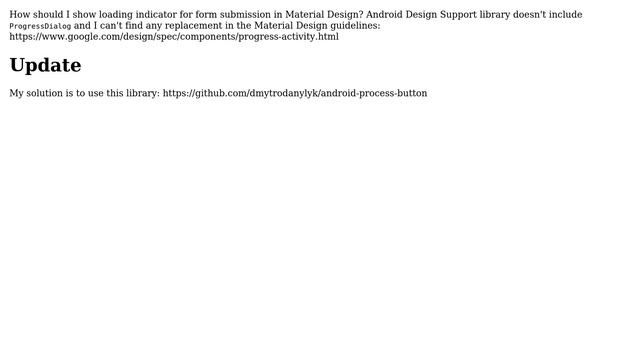 Loading indicator for form submission in Material Design смотреть онлайн