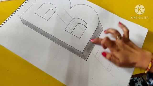 How to Draw 3D Art | Easy 3D Trick Art on paper Letter B | Drawing Tutorials Step by Step смотреть онлайн