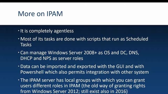 Introduction to IPAM on Windows Server 2016 смотреть онлайн