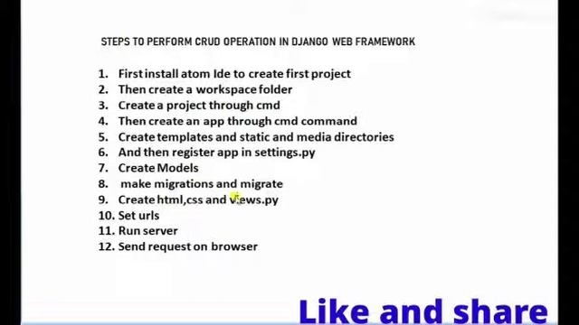 PYTHON DJANGO || CRUD OPERATION || INTRODUCTION || INSTALL ATOM IDE || PART -1 смотреть онлайн