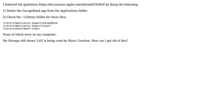 Apple: How To Delete Music Creation?