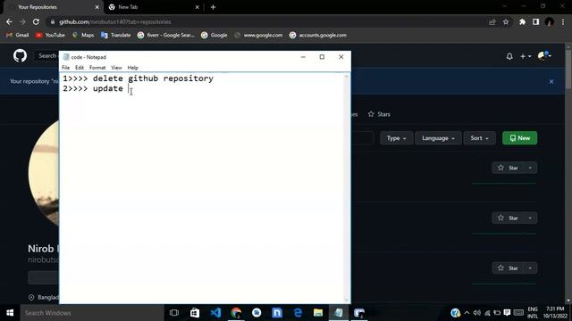 How to Delete and Update Github Repository manually смотреть онлайн