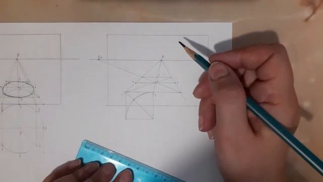 Перспектива. Построение окружности в перспективе. смотреть онлайн