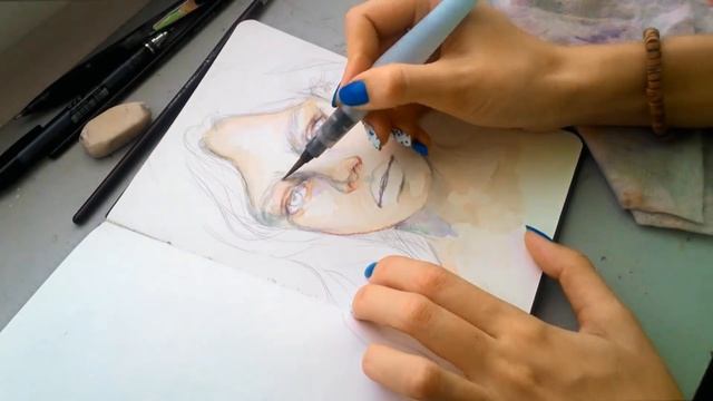 Скетчим Вместе 5/ Оливковый тон кожи/ Акварелью смотреть онлайн