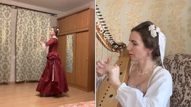 Folie d'Espagne (Harp+baroque dance) смотреть онлайн