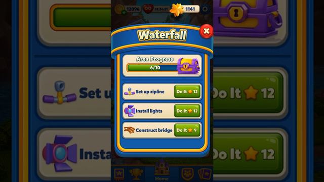 Royal Match - Area 73 - Waterfall - Gameplay смотреть онлайн