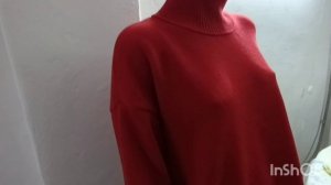 Свитер оверсайз с аркой и высоким воротником. Рубрика "Что я вяжу на вязальной машине." Видео √1.