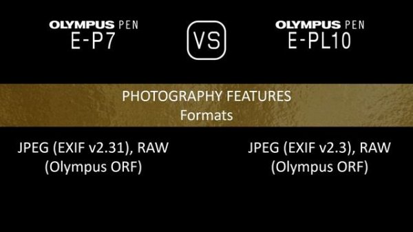 Olympus PEN E-P7 vs. Olympus PEN E-PL10: A Comparison of Specifications