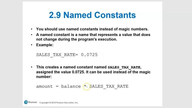 Python 2.9 Named Constants and Magic Numbers смотреть онлайн