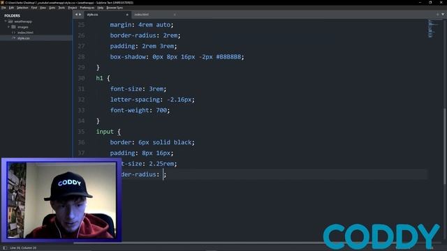 Разработка веб-приложения погоды HTML/CSS/JS. Часть 2. Box-Shadow – стилизация проекта. смотреть онлайн