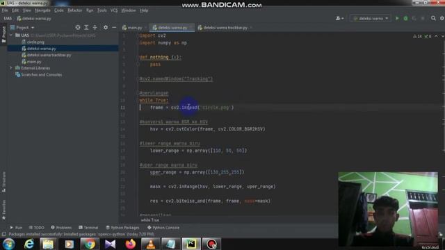 Deteksi warna menggunakan trackbar di openCV смотреть онлайн