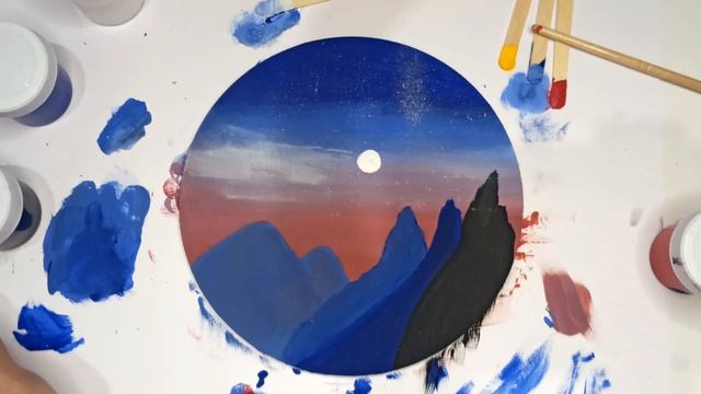 Рисуем пейзаж и покрываем эпоксидной смолой - Медитация и МК смотреть онлайн