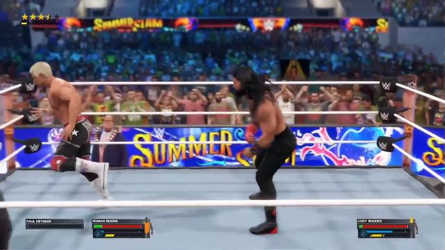 Best WWE 2K23 Sliders !!! Roman Reigns vs Cody Rhodes Intense Match смотреть онлайн