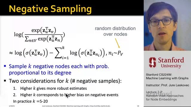Stanford CS224W: ML with Graphs | 2021 | Lecture 3.2-Random Walk Approaches for Node Embeddings смотреть онлайн