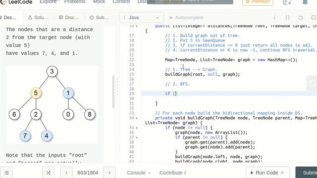 863 All Nodes Distance K in Binary Tree | LeetCode | Medium смотреть онлайн