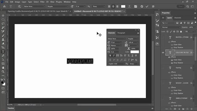 Film Titles and Credits in Adobe: Part 1 Photoshop смотреть онлайн