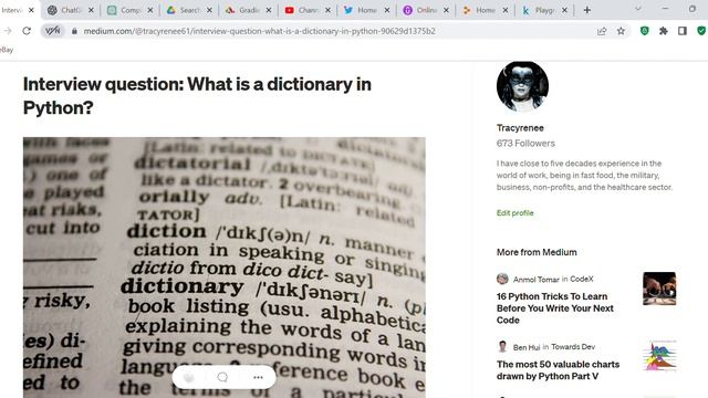 Interview question: What is a dictionary in Python - blog post смотреть онлайн