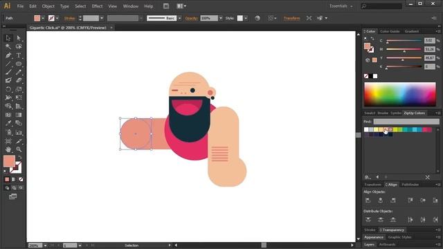 Speed Drawing Flat Character, Get Ready For Action, Illustrator смотреть онлайн
