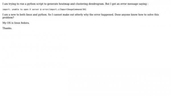 Unix & Linux: import: unable to open X server `' @ error/import.c/ImportImageCommand/361
