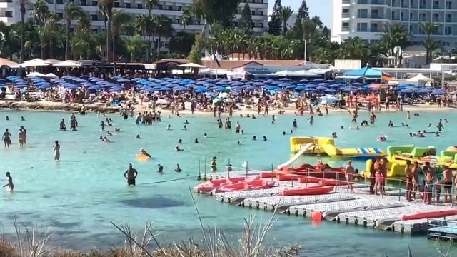 Nissi Bay Beach, Ayia Napa Cyprus Europe смотреть онлайн