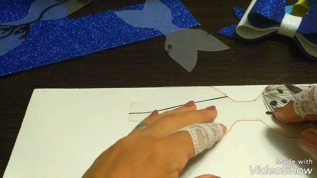 МК Как сделать большой двойной бант из фоамирана используя шаблоны смотреть онлайн