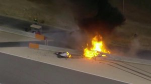 Гонщик Ромен Грожан чуть не сгорел заживо в аварии, которая случилась на Гран-при Бахрейна