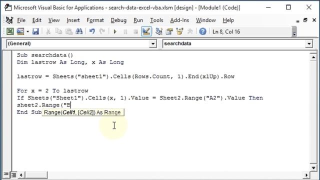 Search Data using VBA. वीबीए का उपयोग करके डेटा खोजें. смотреть онлайн