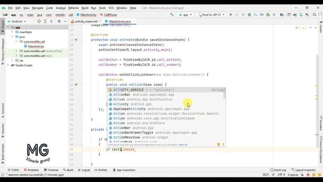 Android Studio Call Phone.Android studioda qo'ng'iroq qilish funksiyasi.Call button with android . смотреть онлайн