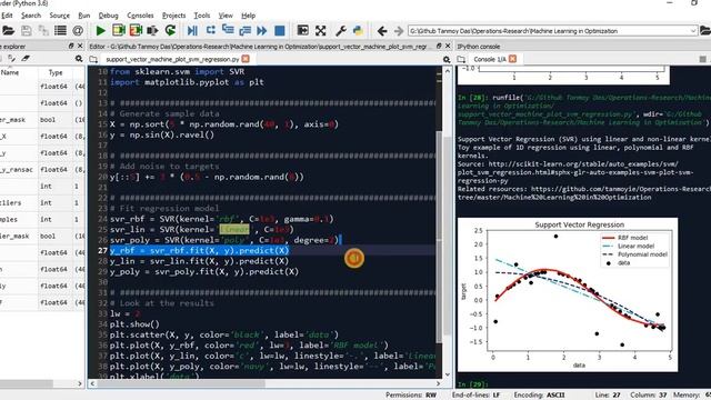 Support Vector Regression - Python code explanation смотреть онлайн