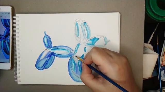 How to draw a dog made of balloons / Как нарисовать собачку, сделанную из воздушных шариков смотреть онлайн
