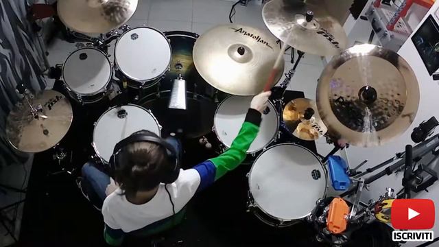 42)Coraline-Maneskin-Antonio Palumbo-11anni-Little Drummer-DrumCover-HomeRecording