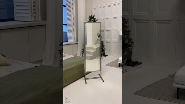 Зеркало напольное 530Lх1730Hx505Dмм, полотно 1605х430мм, рама металлик смотреть онлайн