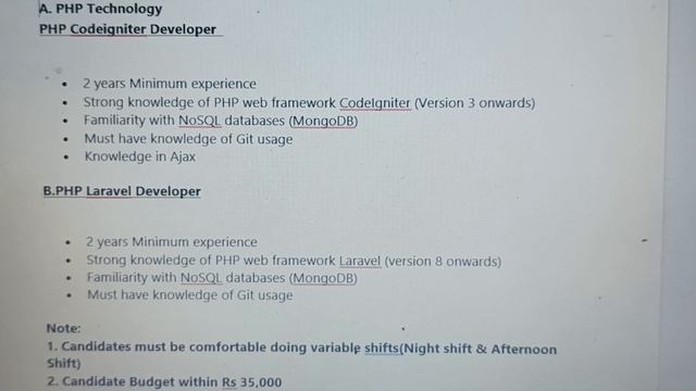 PHP Developer| PHP Codeigniter| PHP Laravel|Kolkata Jobs|IT jobs in Kolkata|Urgent Jobs in Kolkata смотреть онлайн