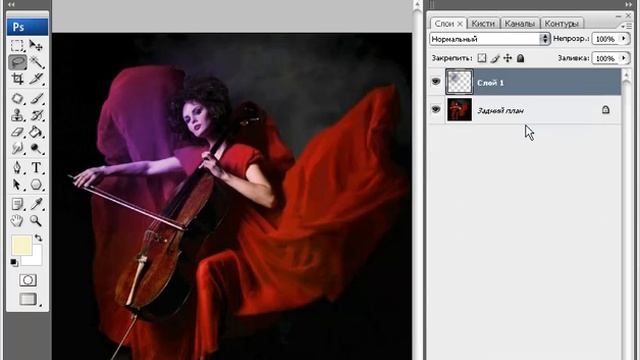 Обучение фотошопу.Цветовой фейерверк. смотреть онлайн