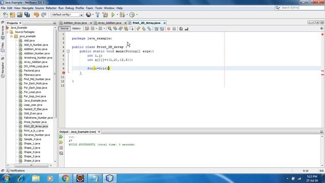 How to Print Simple 2D Array in Java смотреть онлайн